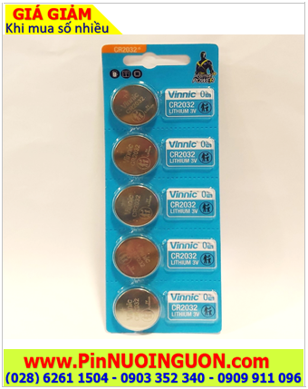 COMBO mua 1vỉ = 5viên Pin Vinnic CR2032 lithium 3v chính hãng _Giá chỉ 29.000đ/ vỉ 5viên
